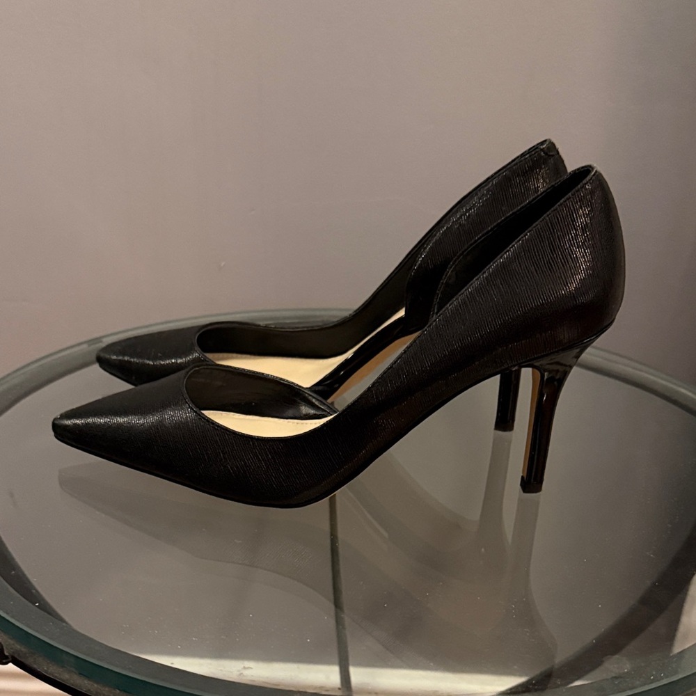 White House Black Market Black Pointed-Toe D'Orsay Pumps - Picture 3 of 6